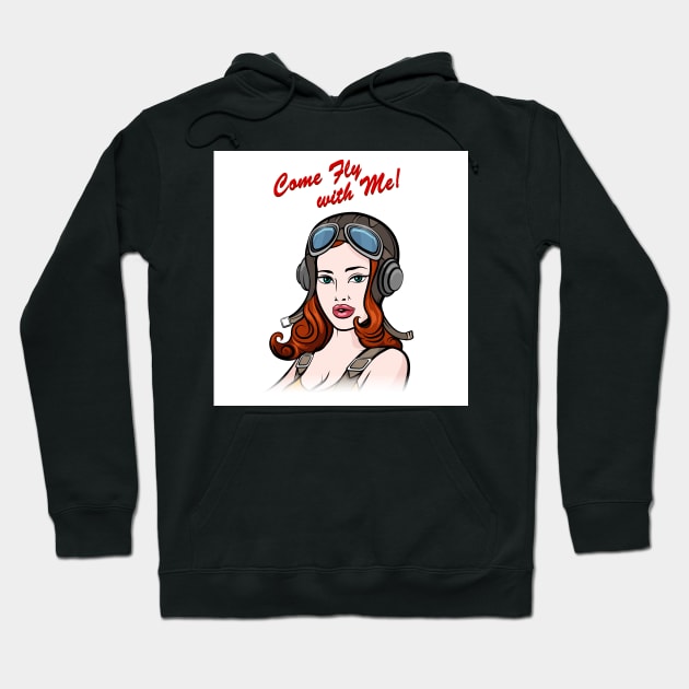 Pilot Girl Hoodie by devaleta